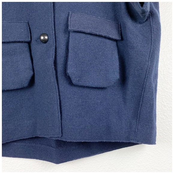 Lanvin Petite Navy Short Sleeve‎ Jacket Size 4 - Picture 4 of 8